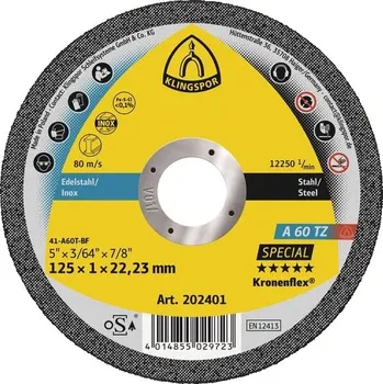 Řezný kotouč Řezný kotouč A 60 TZ - 115 x 1 x 22,23 mm
