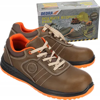 Pracovní obuv DEDRA PRACOVNÍ POLOBOTKY BOZP CRAZY HORSE S OCELOVOU ŠPIČKOU S3 SRC BH9P4VK VEL 43