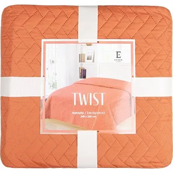 Prostěradlo Přehoz na postel Essex polyester 200 cm x 220 cm oranžový