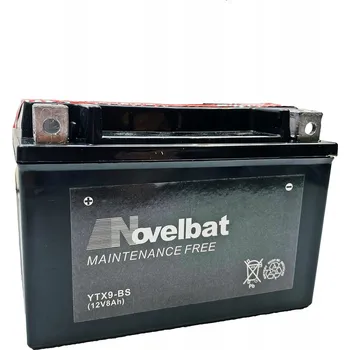 Motobaterie Baterie Novelbat AGM 12V 8Ah YTX9 BS L+