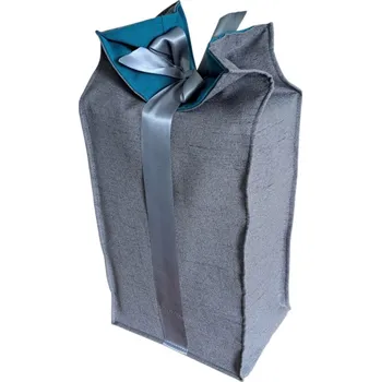 Dárková taška Dárkový textilní pytlík velký - tyrkysová