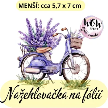 Nažehlovačky na fólii Nažehlovačka na fólii, LEVANDULE - BABETA, 1 kus Zvolte VELIKOST motivu ZDE:: Menší