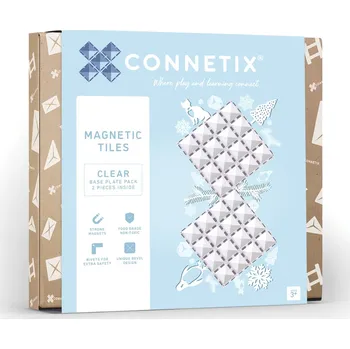 ostatní stavebnice CONNETIX Clear Base Plate Pack 2 díly