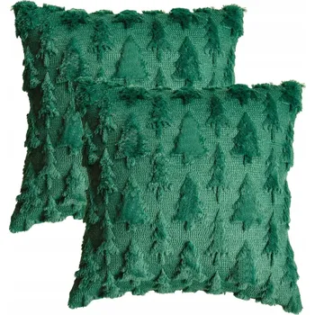 Povlečení POVLEČENÍ NA POLŠTÁŘE VÁNOČNÍ POVLEČENÍ DEKORATIVNÍ X2 50x50cm 2ks