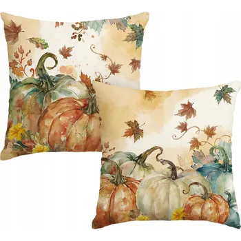 Povlečení POVLEČENÍ NA POLŠTÁŘE PODZIMNÍ DEKORAČNÍ POVLEČENÍ X2 45x45cm SADA 2ks