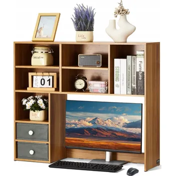 Knihovna Regál Vevor 25,4 cm x 79,2 cm x 79,2 cm dub přírodní