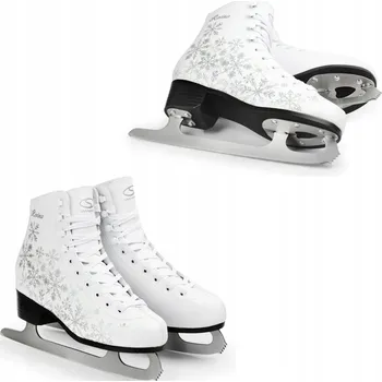 Zimní brusle Bílé Krasobruslařské Brusle Revina SMJ Sport Velikost 39 Na Šněrování