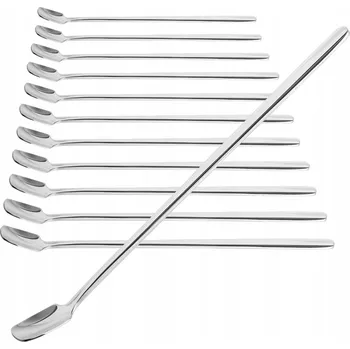 Příbor 12x DLOUHÁ LŽÍCE NA NÁPOJE A DESSERTY, JÍDELNÍ PŘÍBORY, LŽÍCE 17cm, OCELOVÉ