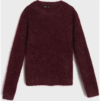 Dámský svetr Sinsay - Svetr s kožešinovými prvky - burgundy - 242FJ-40X - 242FJ-40X-M