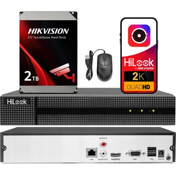 IP kamera IP rekordér HiLook od Hikvision pro 8 kamer do 8MPX NVR-108MH-C s 2TB diskem