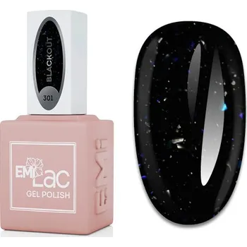 Lak na nehty emi E.MiLac JA Blackout, #301, 9 ml. - Barevný gellak