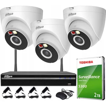 Bezpečnostní kamera Sada WIFI monitoringu 4MPx DAHUA se 3 kamerami T4A-PV Smart Dual Light Audio