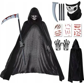Karnevalový kostým KOSTÝM SMRŤÁK PŘEVLEK KOSTÝM SMRT HALLOWEEN PRO DĚTI I DOSPĚLÉ
