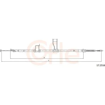 Autodíl Tažné lanko, parkovací brzda COFLE CFE17.2516