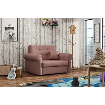 Pohovka FN Rozkládací křeslo Vivian Silver I Kronos tm. růžová