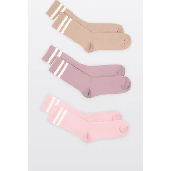 Reporter Young | Dívčí barevná sada ponožek s kontrastními pruhy 3-PACK - Barva VÍCEBAREVNÁ, Velikost 31/33 253-0995G-30-600-1