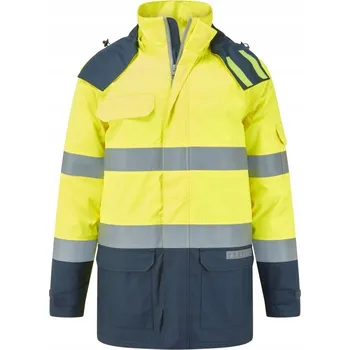 Moto bunda Zimní bunda Bizflame Rain+ Hi-Vis Multi-Norm FR Žlutá/Námořnická modrá vel. XXL