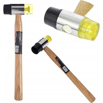 Kladivo GUMOVÉ PLASTOVÉ KLADIVO S DŘEVĚNOU RUKOJETÍ PRO PL