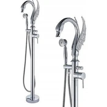 Vodovodní baterie Volně stojící vanová baterie CHDE Retro Prestige stříbrná