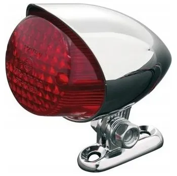 Osvětlení pro motocykl Koncové motocyklové světlo HAWK, d=55mm, E-mark, chrom (1ks)