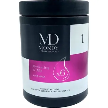 Vlasová regenerace Hydratační maska na lámavé a suché vlasy s oleji 1000 ml MONDY