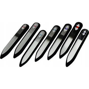 Výjimečný český PILNÍK KVĚTY 13cm pouzdro, zdobený krystaly Swarovski