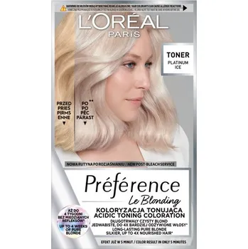 Barva na vlasy L'Oreal Paris Preference Le Blonding Toner Preference Le Blonding tonic barva na vlasy Platinum Ice