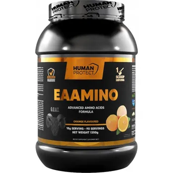 Aminokyselina Aminokyseliny Human Protect EAAmino 1350 g prášek pomeranč