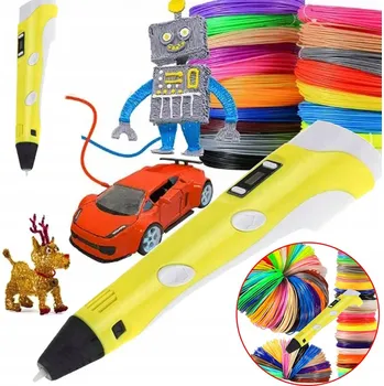 3D tisk DŁUGOPIS 3D PEN MAGIC PEN ZESTAW PRO 3D TISK PLA ABS ŠABLONY