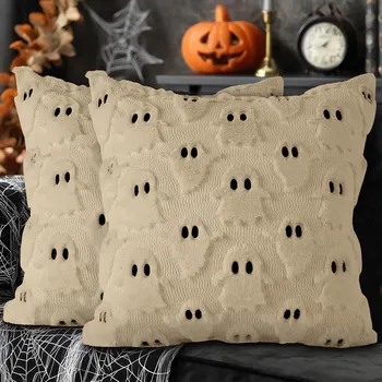 Povlečení POVLEČENÍ NA POLŠTÁŘE VÁNOČNÍ POVLEČENÍ DEKORATIVNÍ X2 50x50cm 2ks