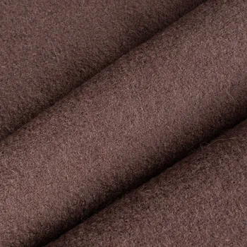 Vlněná kabátová látka / loden Iza hnědá