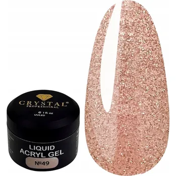 Lak na nehty Gel pro posílení nehtů Liquid Acryl Gel 49 CRYSTAL PROFESSIONAL 30 ml