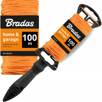 Vrták Provázek zednický stavební 100m s držákem DIY-BC100 Bradas