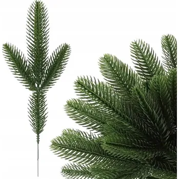 umělá květina UMĚLÝ SMRK VĚTVIČKA 26cm OZDOBNÁ DEKORACE ZELENÁ DO ARANŽMÁ VÁZY