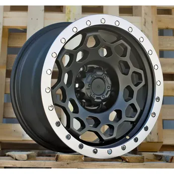 Alu kolo Alu kola Racing Line JT240, 17x8.5 6x139.7 ET, černá matná + leštěný límec