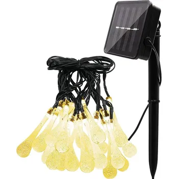 Zahradní dekorace SOLAR Solární světelný řetěz rampouch teplá bílá, 30LED/6 Metrů