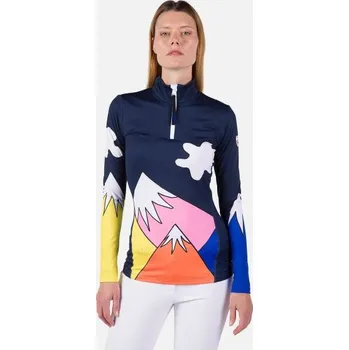 Dámské tričko Rossignol T-shirt W Booster 1/2 Zip Top blue dámské s