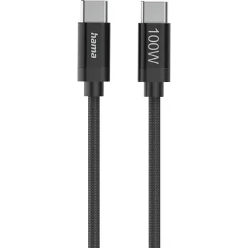 Kabel Hama USB-C 2.0 kabel Fabric, 1,5 m, 100 W, opletený