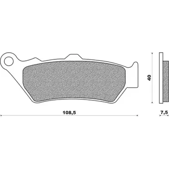 Brzdová destička brzdové destičky, NEWFREN (směs ROAD TOURING SINTERED) 2 ks v balení M502-925