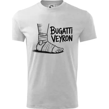 Chlapecké tričko Bugatti vejron - Tričko dětské bavlněné - 98 cm / 2 roky ( Světlešedý Melír )