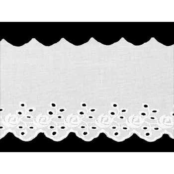 Krajka Bavlněná madeira - štykování šíře 10 cm