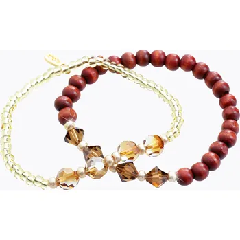 Náramek JSB bijoux s.r.o. Sada dvou kombinovaných náramků Topaz