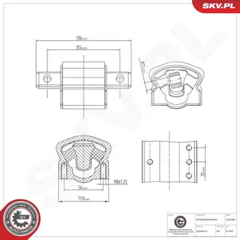 Ložisko převodovky Ulozeni, rucni prevodovka ESEN SKV 75SKV830