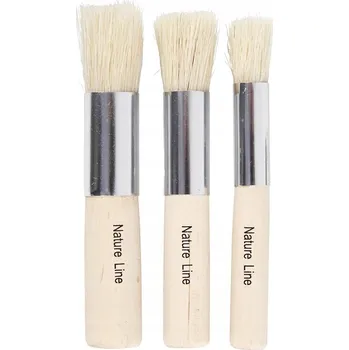 Výtvárné potřeby Štětce z přírodních vláken na tupování, 3 vel