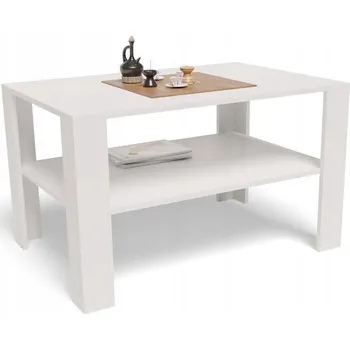 Konferenční stolek Konferenční stolek Matkam obdélníkový 100 x 68 x 60 cm bílý