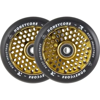 Kolečko ke koloběžce Kolečka Root Industries Honeycore black 110mm 2ks zlaté