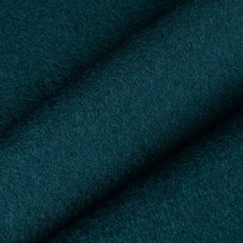 Vlněná kabátová látka / loden Iza smaragdová