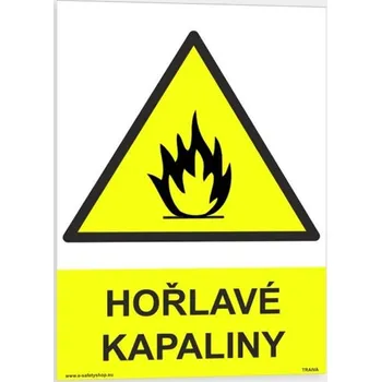 Traiva s.r.o. Hořlavé kapaliny Verze: Samolepka 210 x 297 mm (A4) tl. 0.1 mm - Kód: 03592