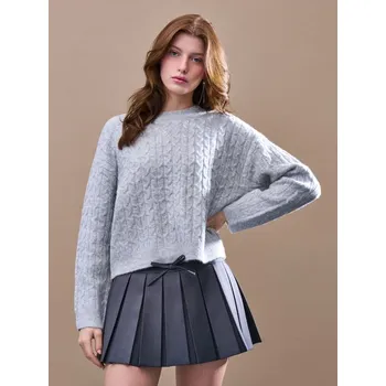 Dámský svetr Svetr s kulatým výstřihem - M - House - světle šedá - 166GH-09M