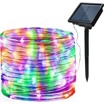 Zahradní dekorace Solar SS12/R Solární světelný had RGB, 100LED/12M (Solární světelná hadice 12 metrů)